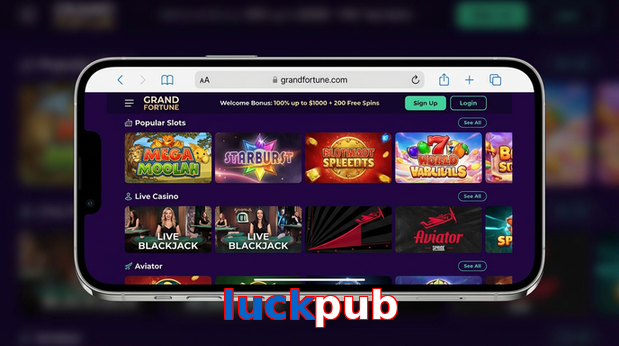 Main screen of Luckpub ios page for PK players